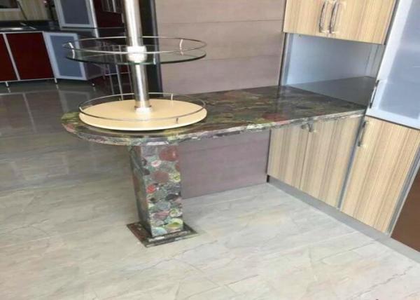 Residencial Green Granite Countertops Kitchen Sink Countertop Top / Edges