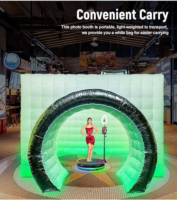 360 Wonderful Photo Booth Enclosure Advertising Inflatable Picture Booth Decoration