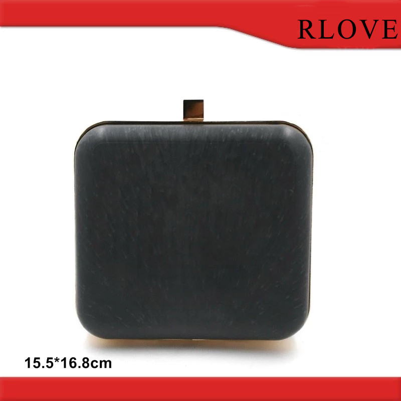 Popular Gold Color Square Shape Clutch Box Metal Frame Bag Making Accessories