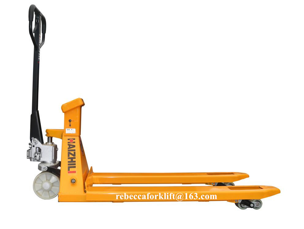 Mini 3 Ton Pallet Truck With Weighing Scale , Hand Pallet Jack Customized Color