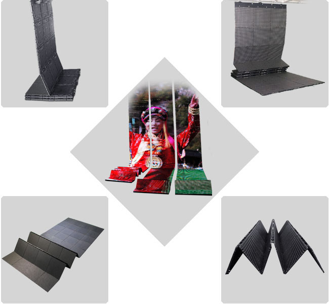 AC220V / 110V Rental LED Display Video Wall MBI 5026 IC Driver LED Stage Curtain Screen IP54