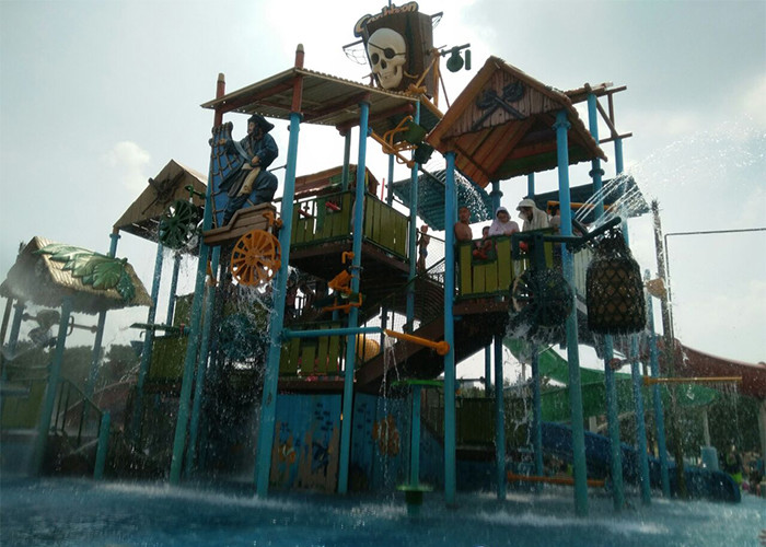 Colorful Super Bowl Water Slide Playground / Fiberglass Water Slide Water Park Project