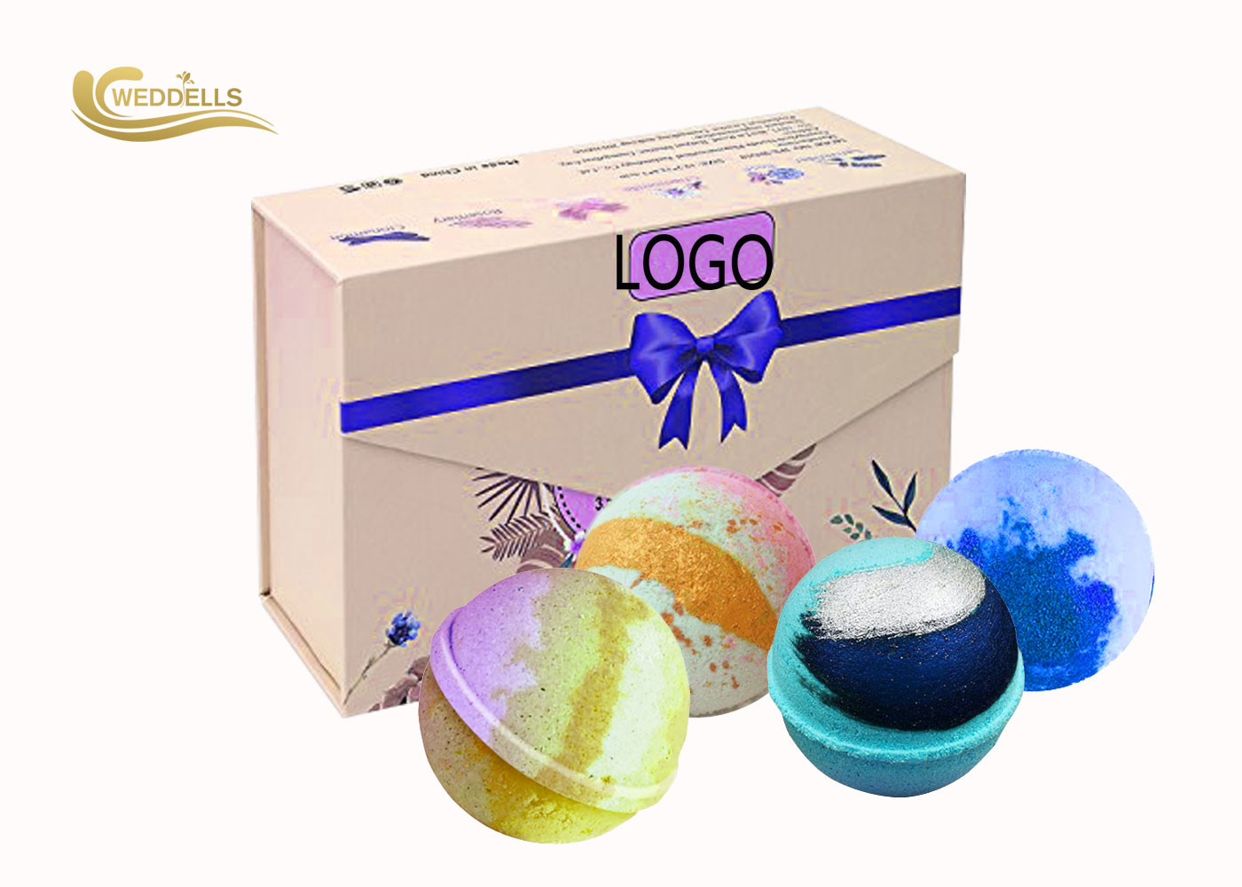 Custom Luxury Bath Bomb Gift Sets Organic Color Changing bath Fizzy