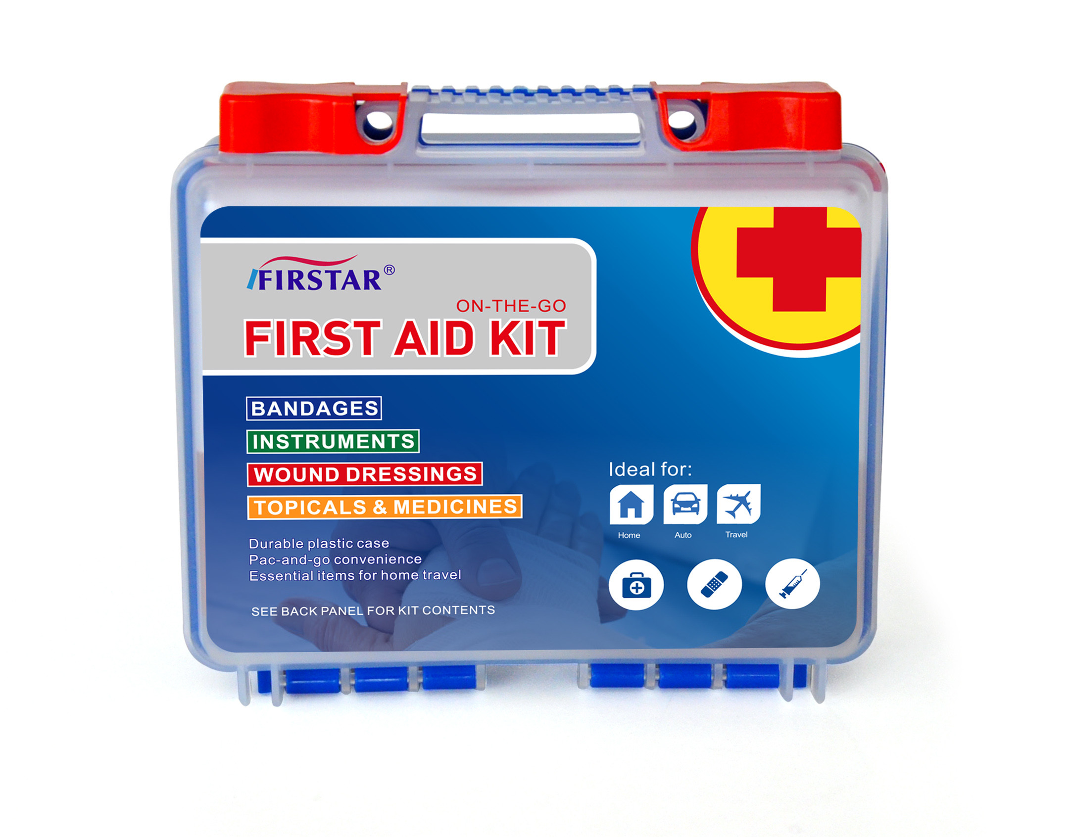 Pp Plastic First Aid Kit Box For Home Portable Large 25.1x19.9x7.6mm FIRSTAR