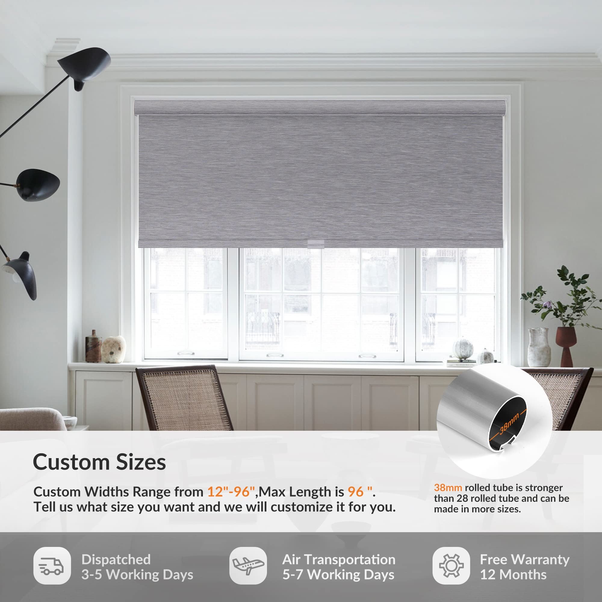 High End Plain Color FR 3m Width Blackout Roller Blinds Fabrics For Hotel