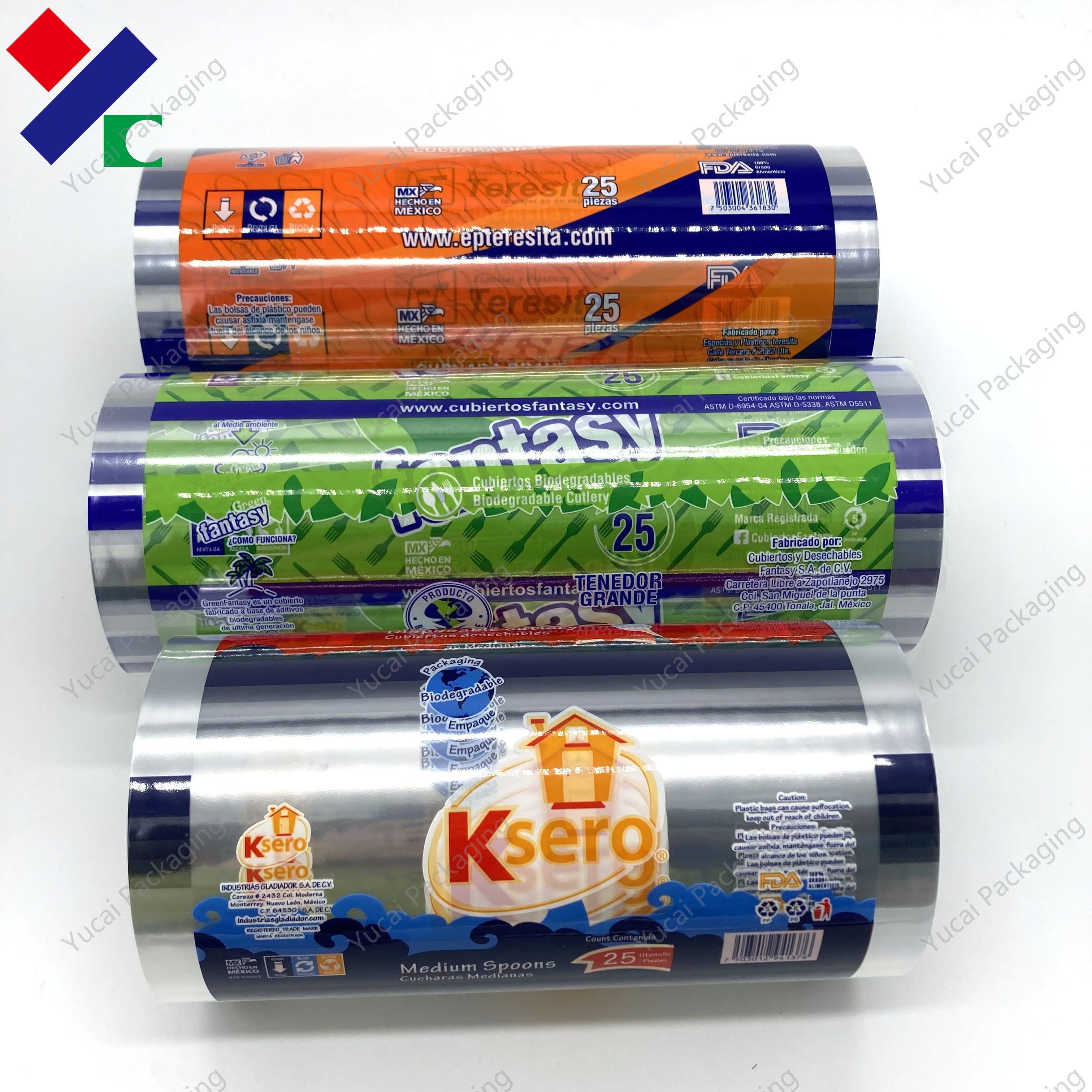 BRC Heat Colorful Juice Packaging Roll Film Pet Food Stretch Film