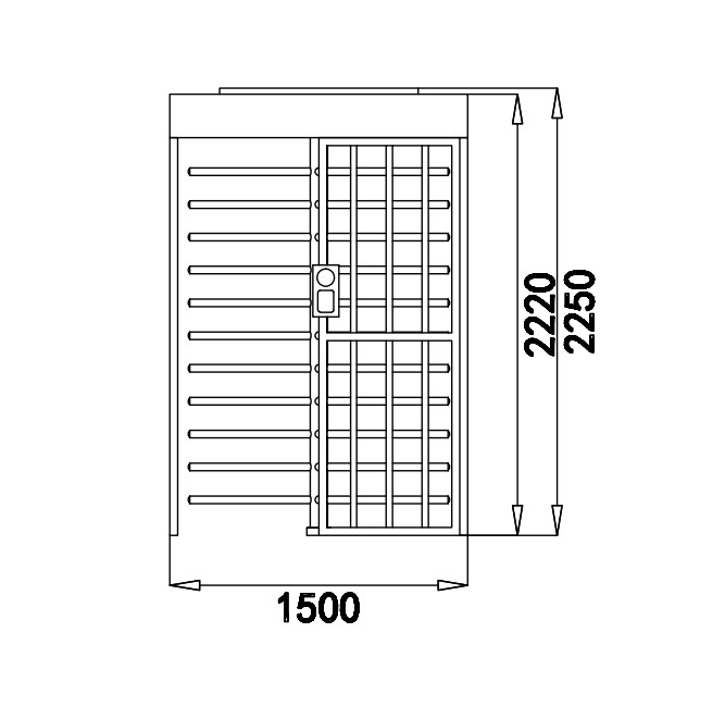 double Full Height Turnstile Security Gates SUS304 Anti reverse pass