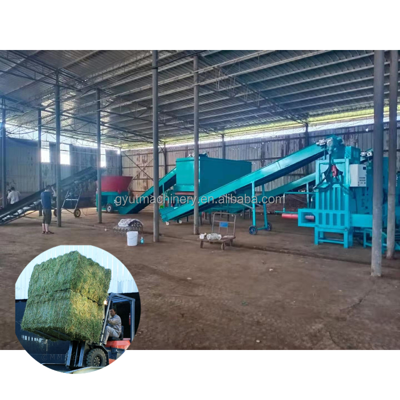 Combined Silage Baler Wrapper Machine for Hydraulic Straw Alfalfa Cotton Seeds Packing Bagging