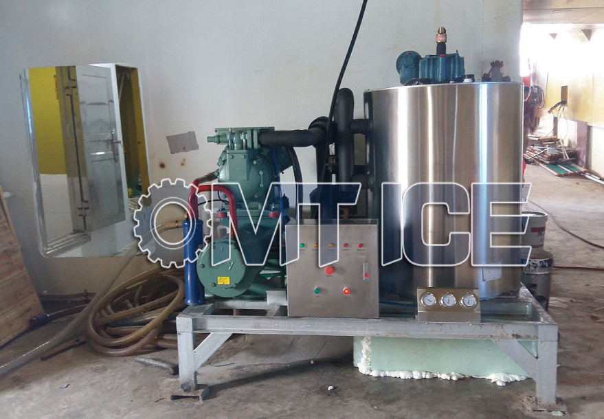 3Ton Seawater Flake Ice Machine Fishery Boats Flake Ice Making Machine German Bitzer Compressor