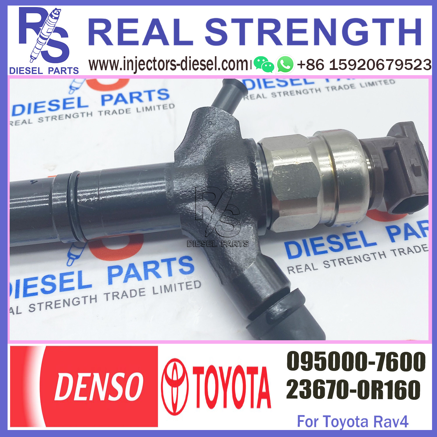injector nozzle 23670-0R160 095000-7600 injector for Toyota 2AD-FTV Avensis common rail injector 23670-0R160 095000-7600