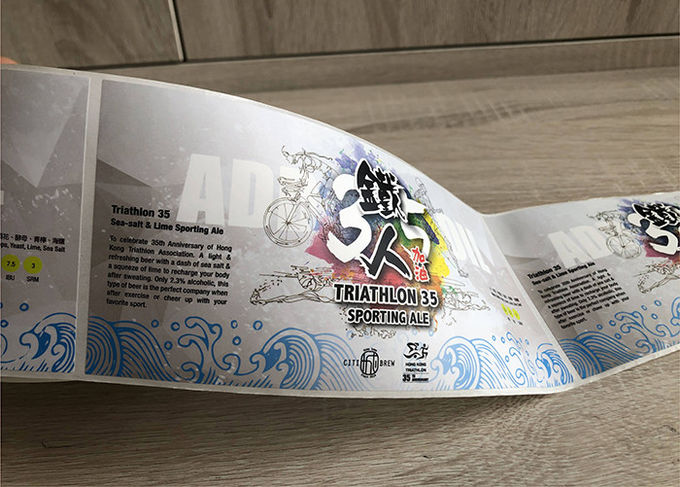 Full color printed self-adhesive PP beverage packaging label stickers