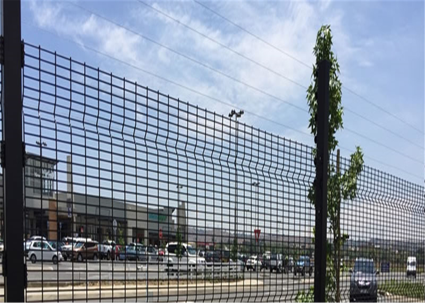 Prison Powder coated high security wire mesh fence panel 3"x0.5" x 8ga wire