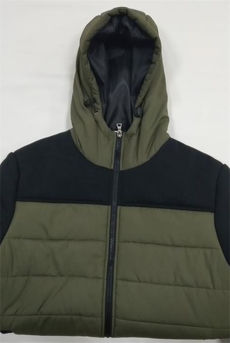 Mens Washed Cotton Padded Jacket Green Mens Winter Coats Outerwear