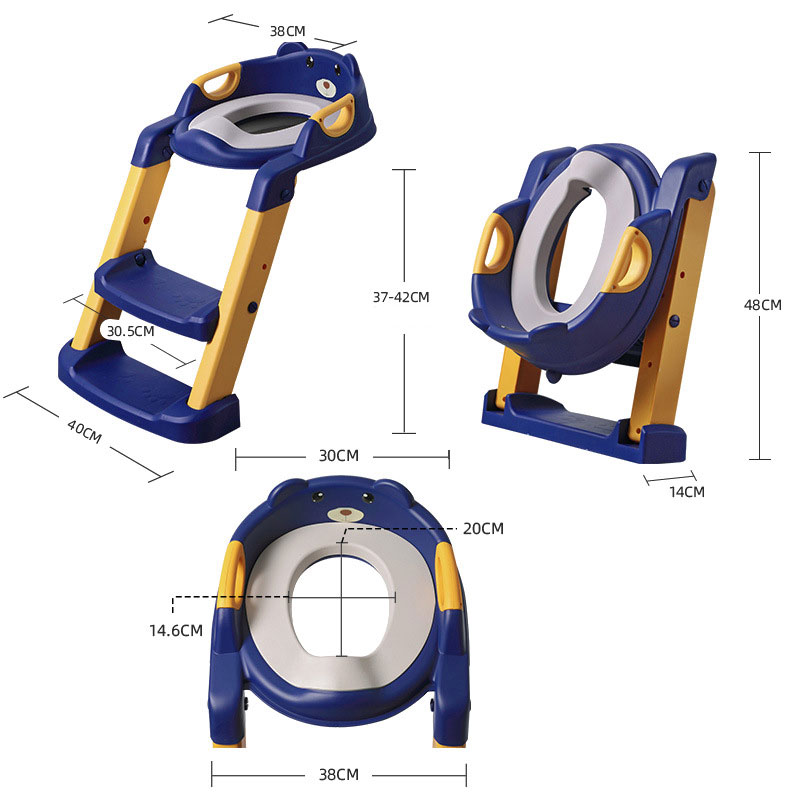 Animal Pattern Toddler Toilet Seat for Kids Potty Training 2 in 1 Anti-Slip Pad Stool