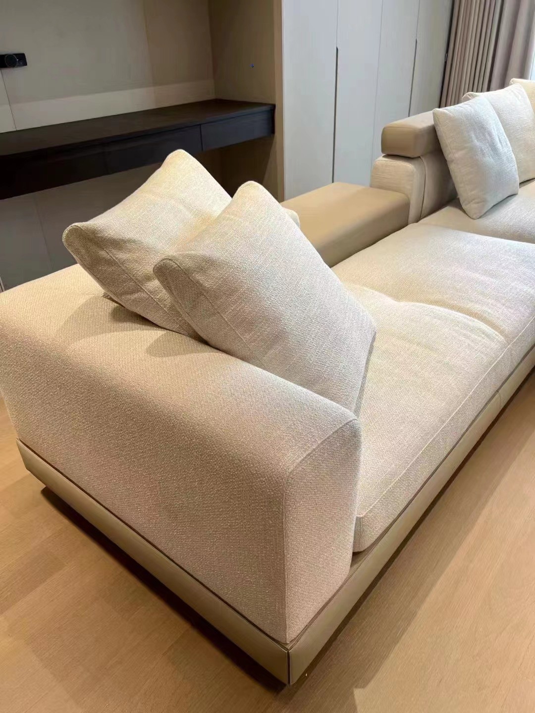 Italian Minimalist Luxury Hotel Furniture Corner Living Room Large Sofa