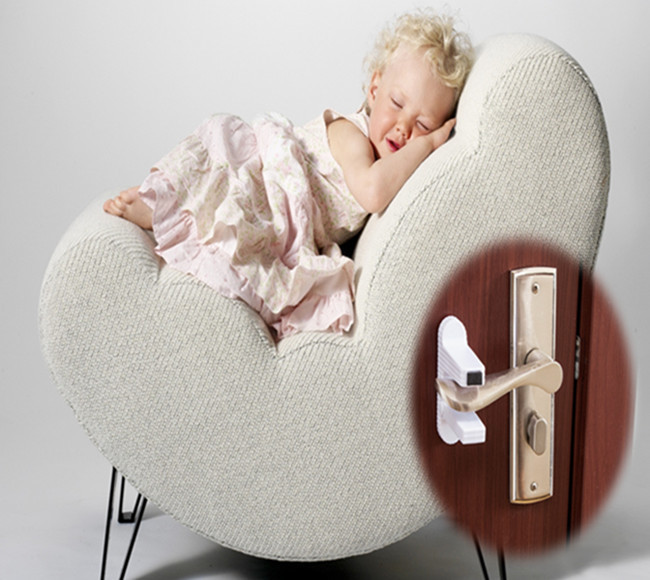 Plastic Baby Security Door Locks Protection Handles Latch Locking Compatible With Standard