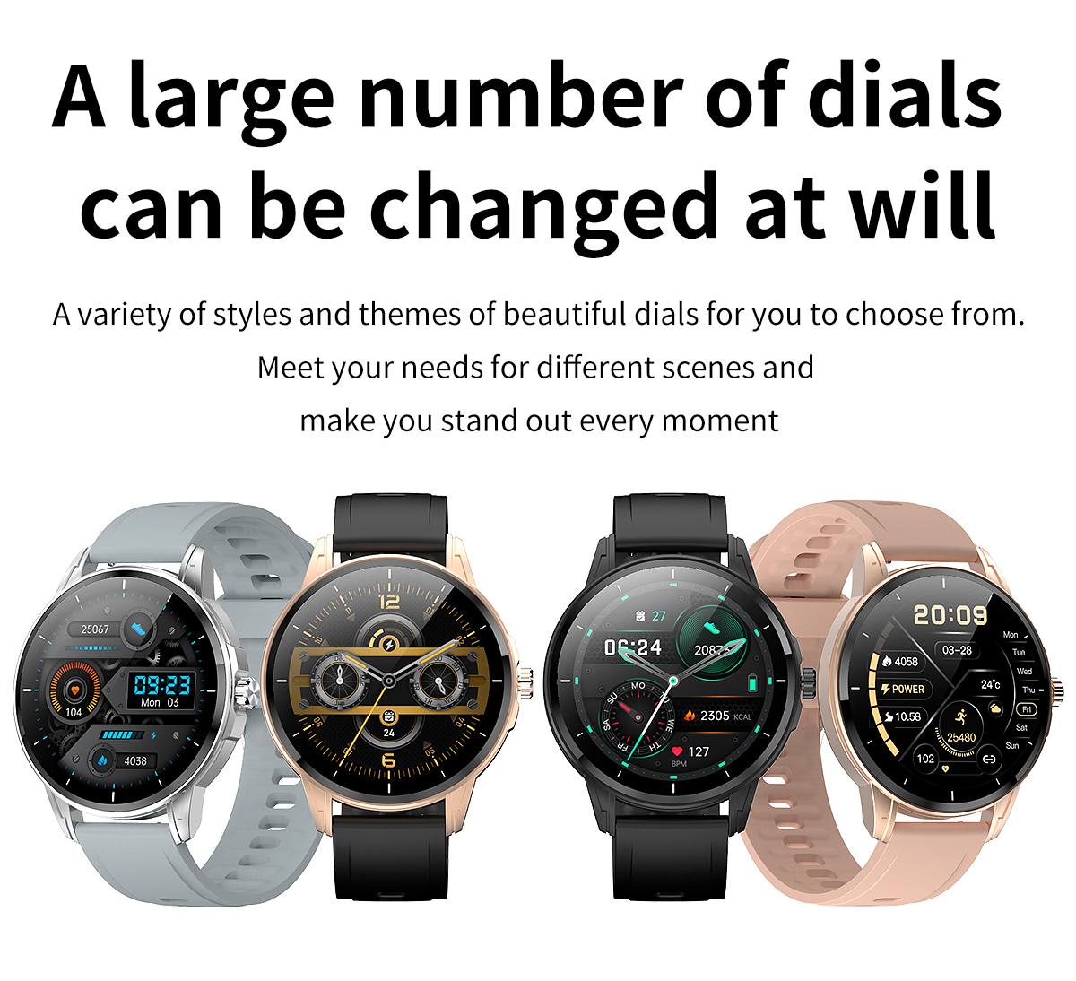 Ladies Women Smartwatch H36 Gold Steel IP68 Waterproof Fashion Smart Watch With Menstrual Reminder