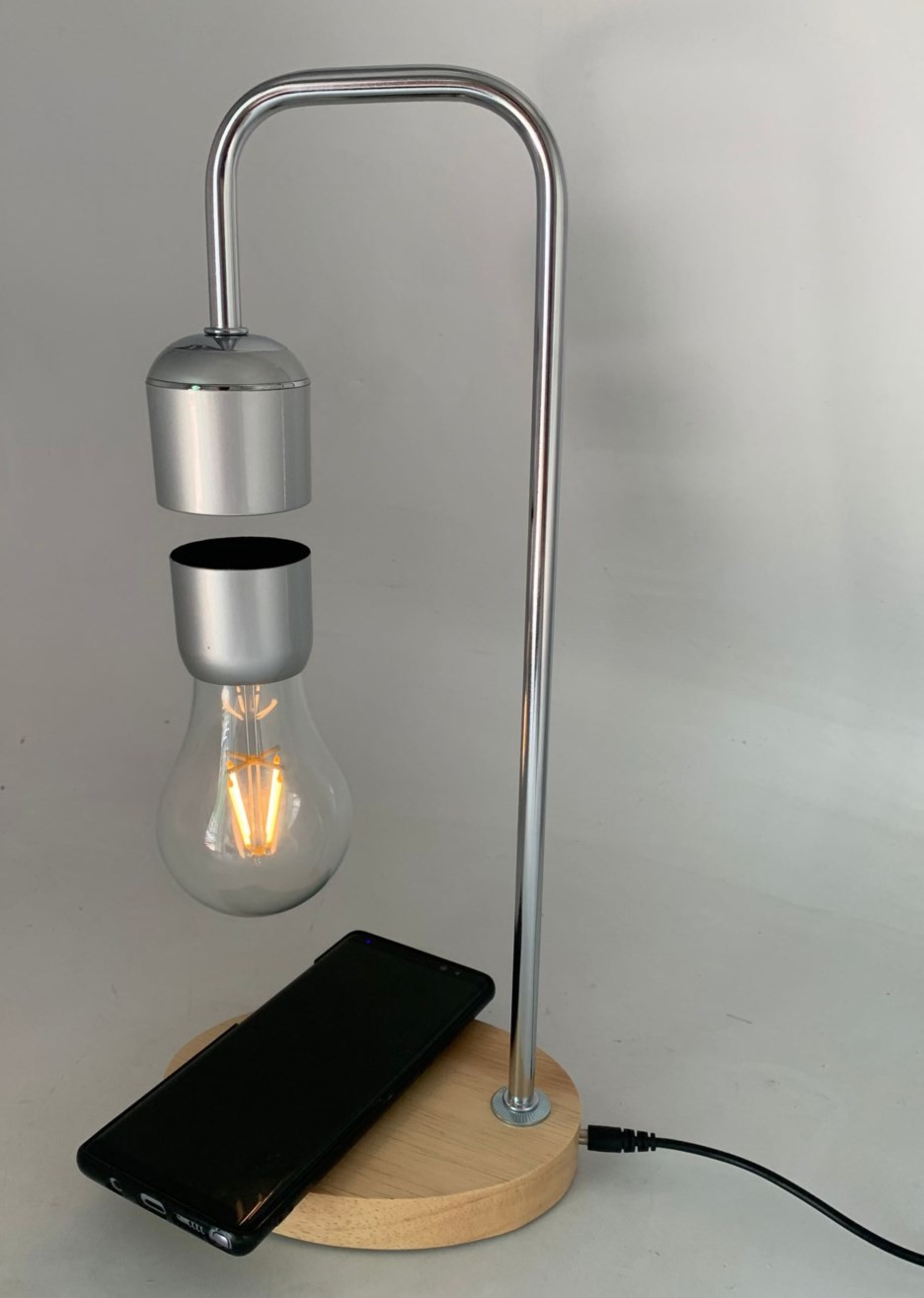 new hotsale magnetic levitation lamp with wireless charging for cellphone iphone