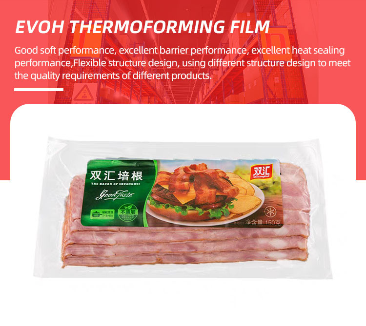 Instead PA EVOH PE Alox Polyester Film High Barrier Plastic Thermoforming Film For Fresh Daily Food