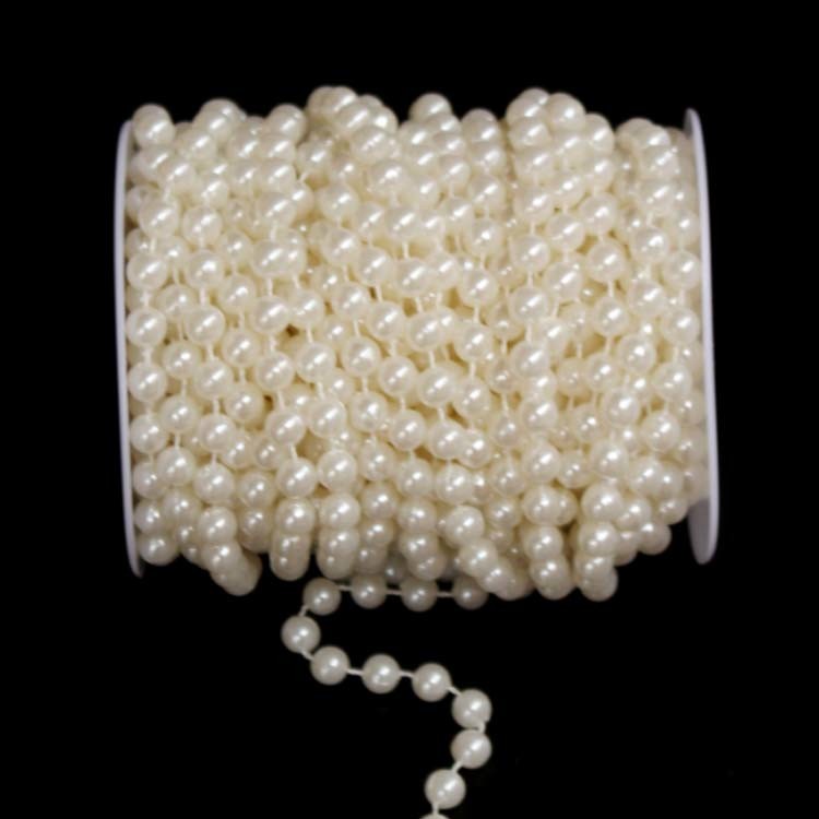 High Quality DIY Handmade ABS Cream Color Plastic Pearls Link MOT Beads
