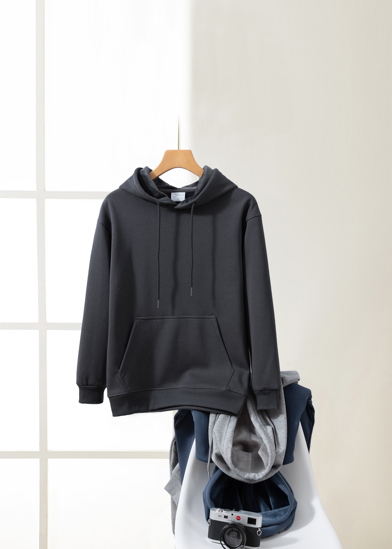 FODARLLOY Fashion Vintage Hoodie OEM Streetwear Essentials Oversize Unisex Pull Coat Men's Hoodies Pullover Beige