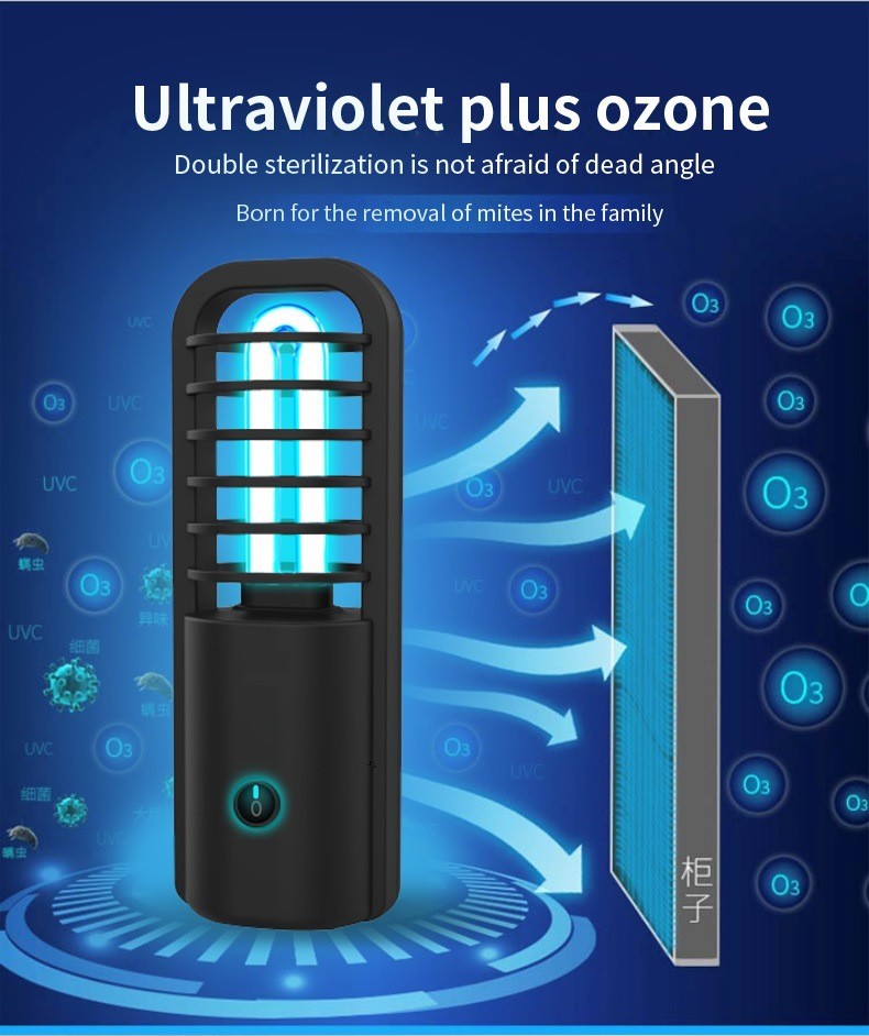 USB Charging UVC LED Lamp 5V 0.5A Sterilizing Wavelength 254nm DL-UGD-2.5W