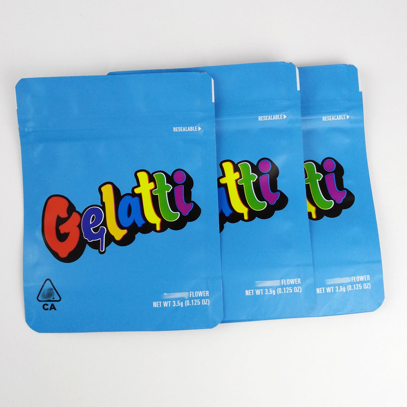 3.5g Childproof Plastic Herb Bags For Packaging Cereal Milk Gary Payton Cookies