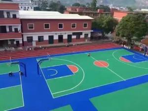 7 Layers PU Resins Outdoor Tennis Court Surfaces Durable High Ductility