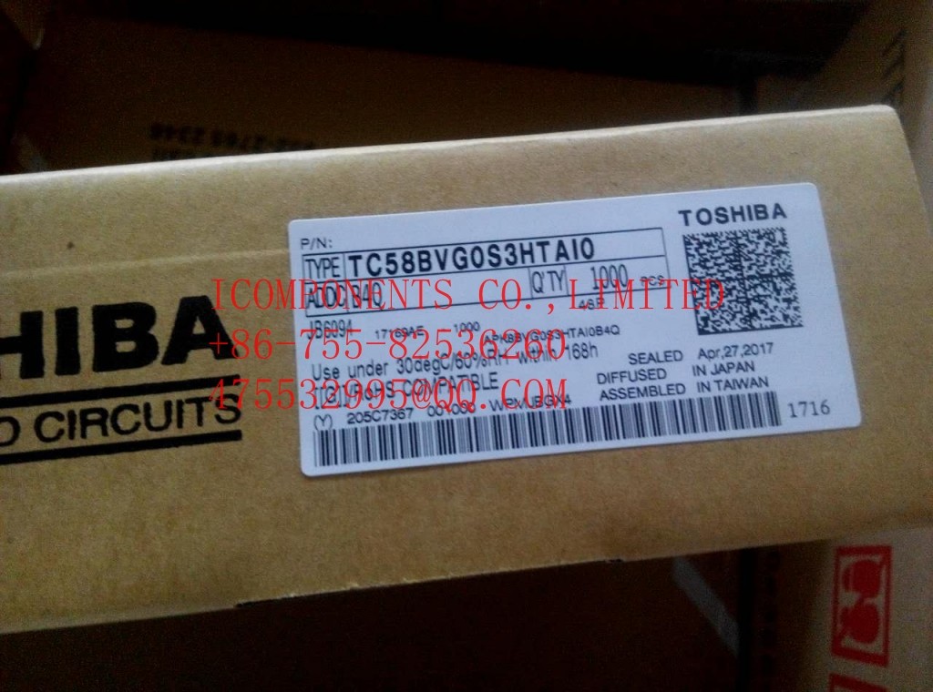 TC58BVG0S3HBAI4 KIOXIA NAND Flash Parallel 3.3V 1G-bit 128M x 8 63-Pin FBGA