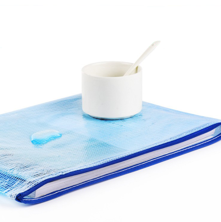 Custom A4 B4 Size Clear Waterproof PP Document Bag Mesh Zipper Pouch for Zhejiang OEM