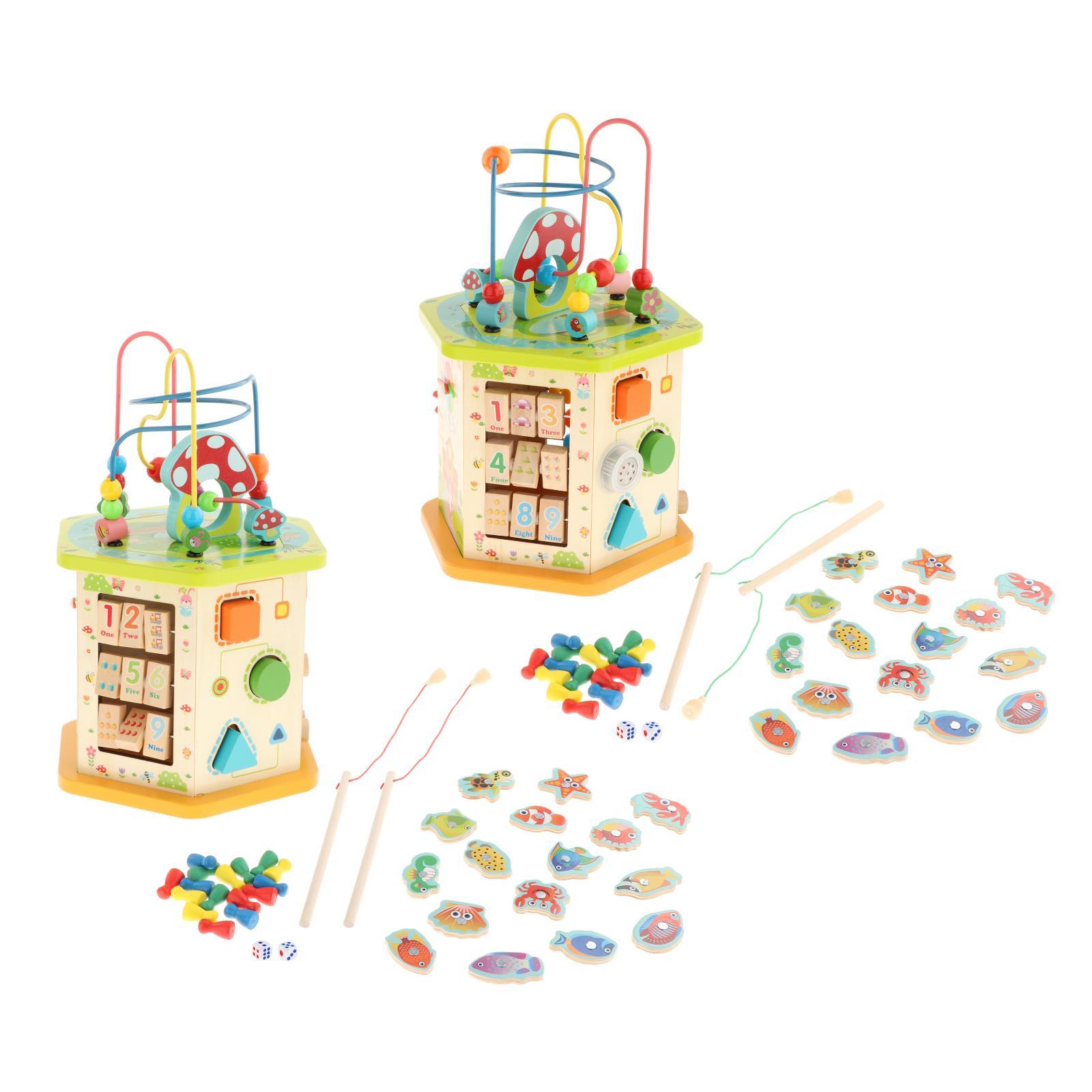 Large Activity Cube Toys, Montessori Matching Stacking Pentatonic Piano Letter Learning for New Year Kids Baby Infant Boys Girls