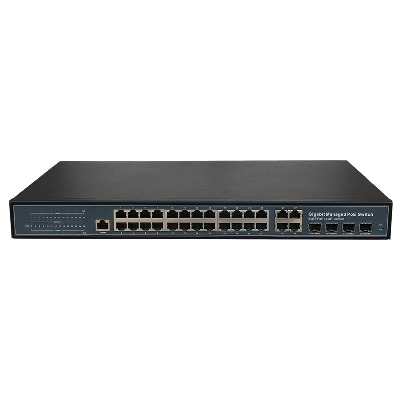 24 Port Gigabit Managed Fiber Optic POE Switch For FTTH FTTB FTTX Network
