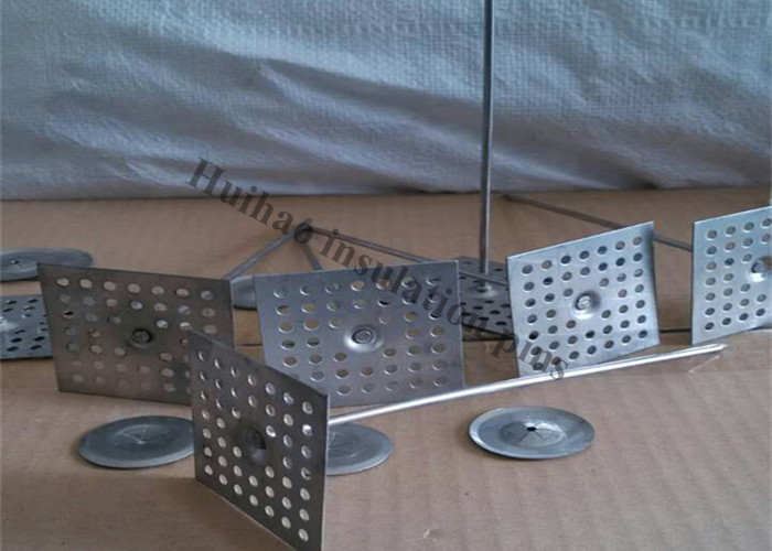 Zinc Coated Steel Self Adhesive Pins , Aluminum Insulation Spikes For Hvac System