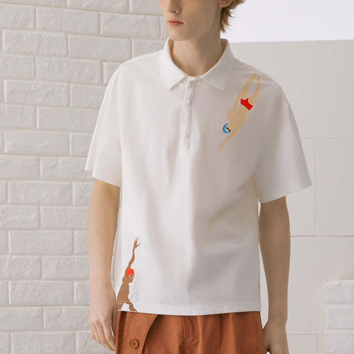 Boy / Mens Trendy T Shirts Patchwork Pattern Short Sleeve Fabric Weight 180 Grams