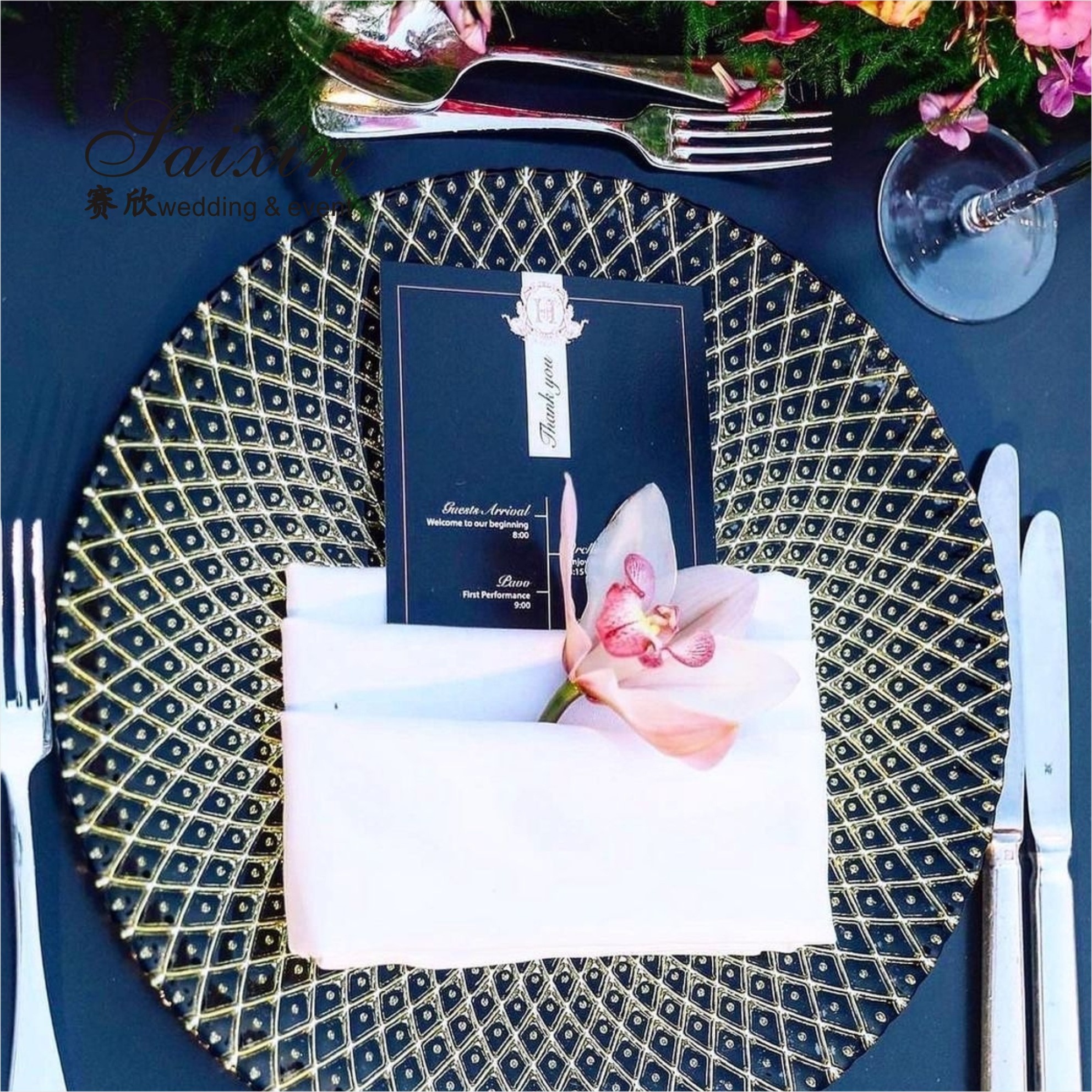 Luxury Green Wedding Charger Plate Wedding Table Decoration Green
