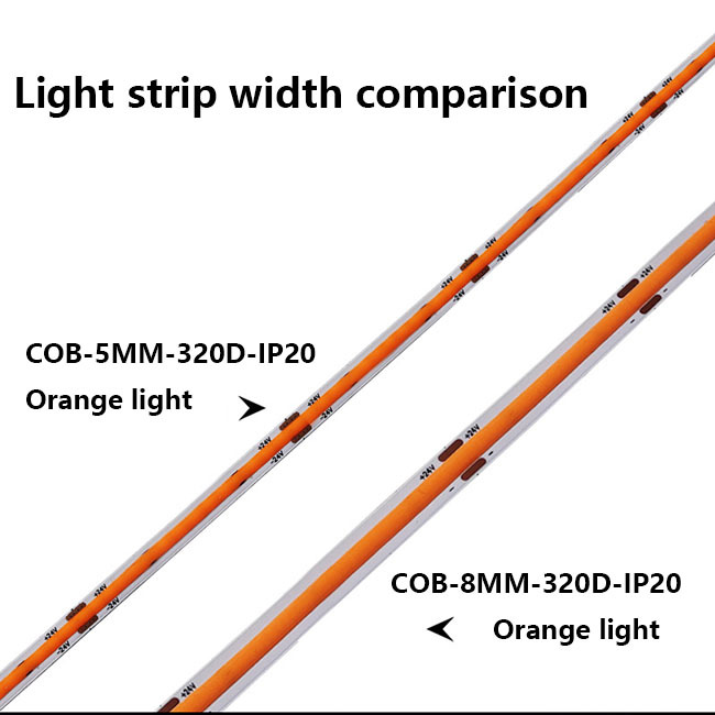 Led Single Color Cob Light Bar 180° Beam Angle 24v 320 Lights Width 5mm