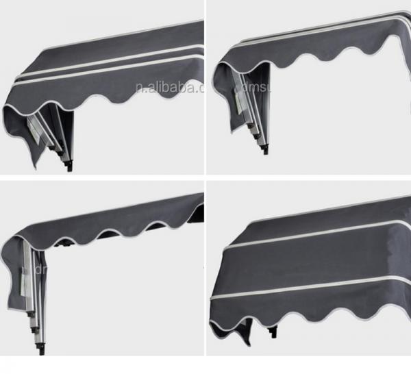 Window Dome Window Awnings French Dutch Canopy Waterproof Aluminium Retractable