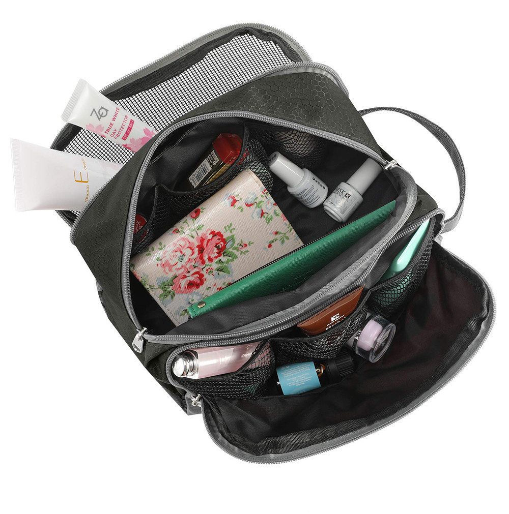 Waterproof Compact Nylon Travel Cosmetic Organizer