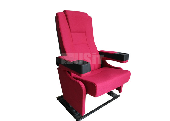 Big Cup Holder Commercial Theater Seating Sit Back Linkage Mechanism Rocking Chair