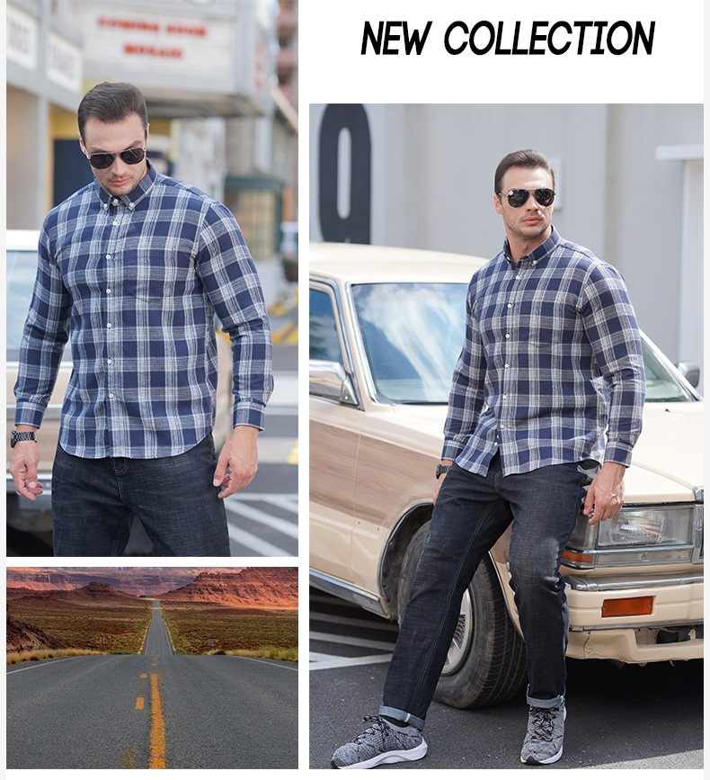 Breathable Poplin Fabric 2022 Fashion Men's Long Sleeve T-Shirts for Autumn Plus Size