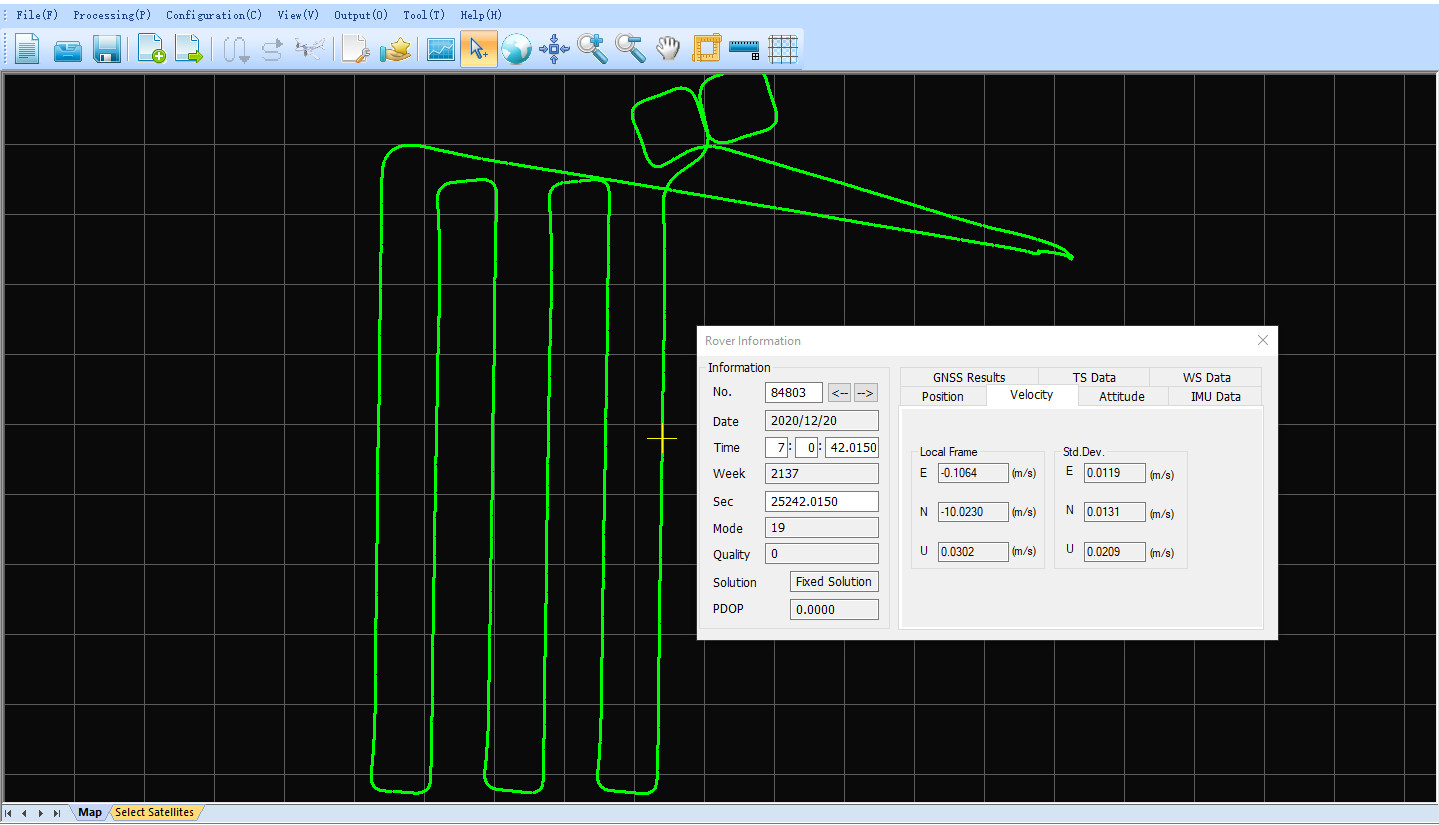 Geosun GNSS INS Shuttle Trajectory Processing Software