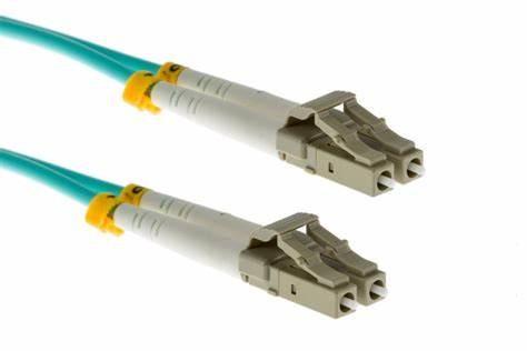 SC-LC multimode fiber optic patch cord,10gb OM3/OM4 50/125um Aqua PVC/LSZH