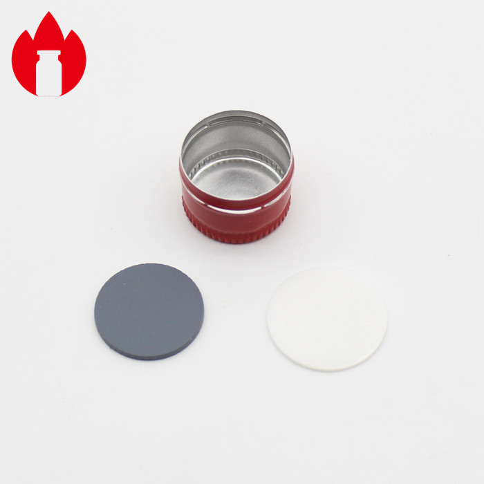 20mm Red Screw Aluminum Ropp Caps With PE Gasket