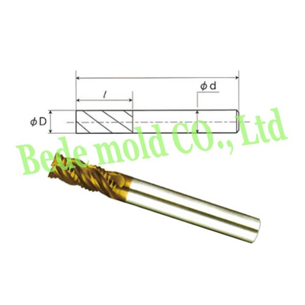 HRC55° Special CNC End Mill Cutter 4 Flutes Carbide Steel 1200℃ Usage Temperature
