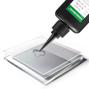 Moisture Curable Activated UV Adhesive Glue Transparent Amber Liquid