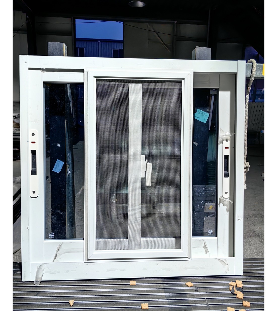 Hurricane Proof Aluminum Sliding Glass Window Powder Coated Impact Glass Window