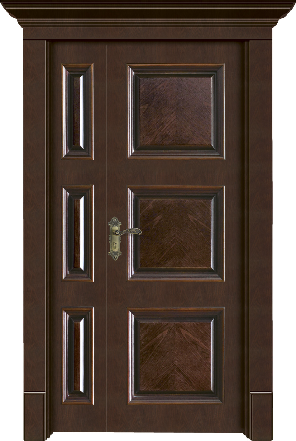 Double Open Wooden Fireproof Flush Door For Apartment Schools
