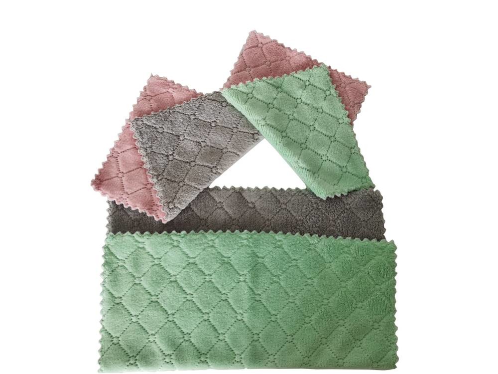 Microfiber Cleaning Cloth Double-Sided Kitchen Towel Lint Free Multi-Purpose Dust And Dirty Cleaning