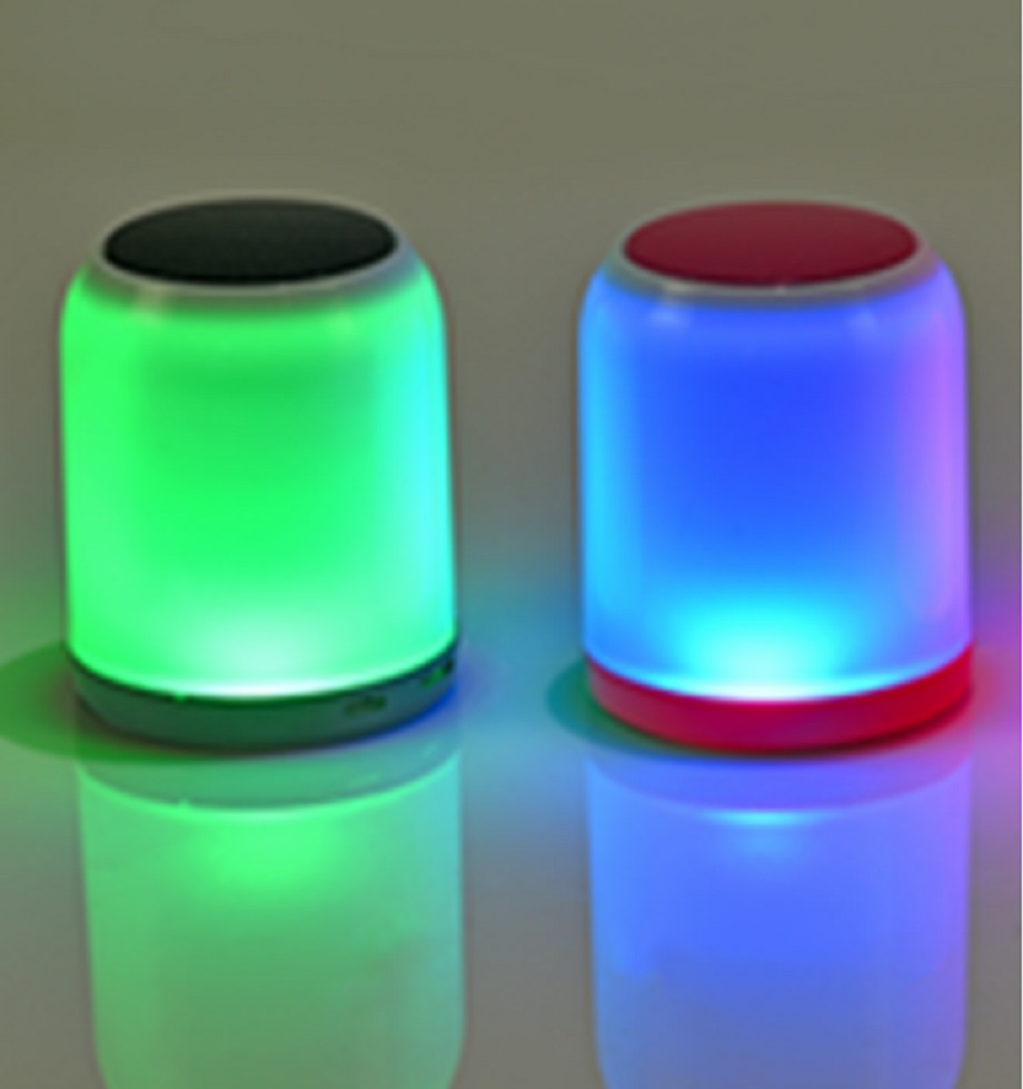 Compact Bluetooth Speaker With Colorful Lights 100Hz-18kHz Frequency Response Supports Bluetooth TF up To 32GB FM 52mm Driver