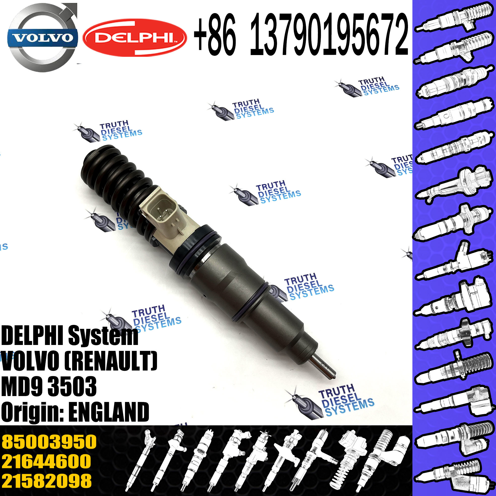 High Quality Diesel Fuel Injector For Sale 85003950 BEBE4D11001 BEBE4D11101 BEBE4D11201